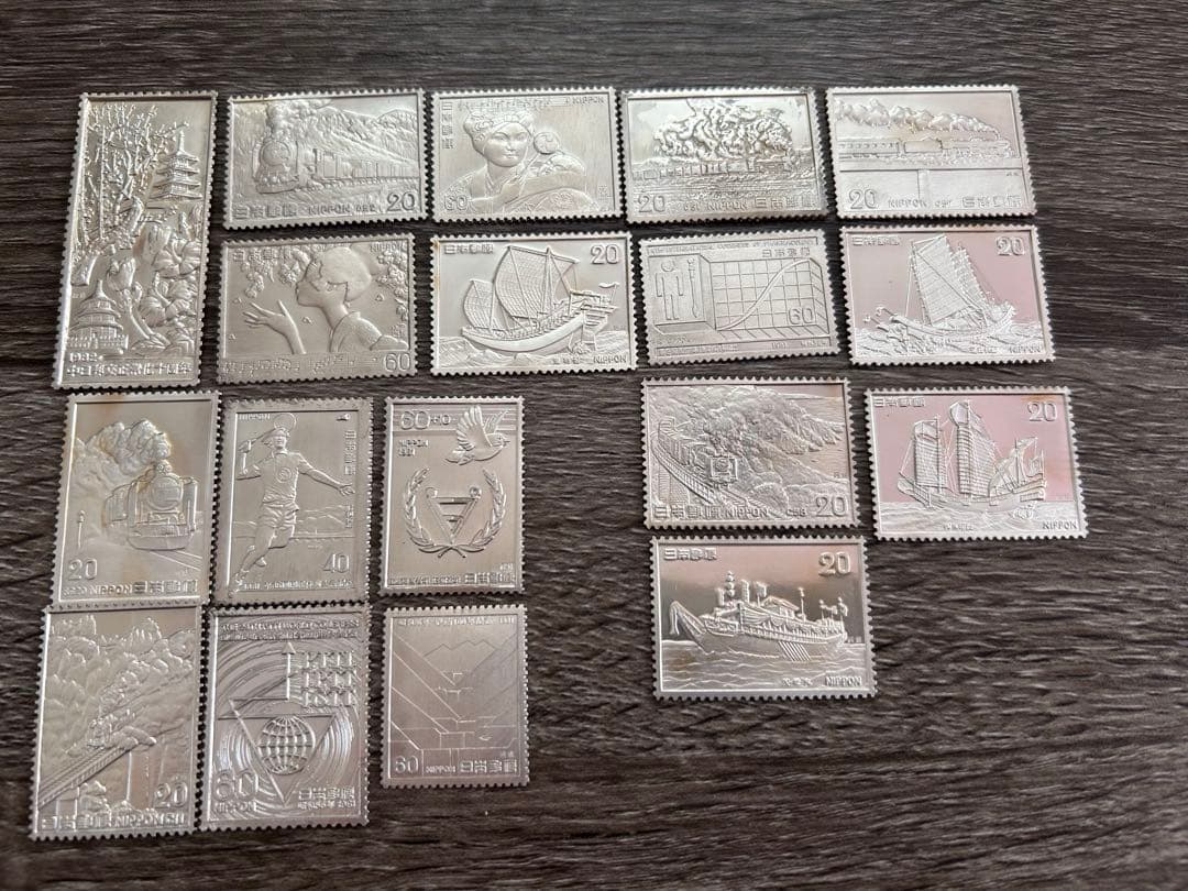 銀製品 日本郵便 コレクション 銀 切手58ｇ