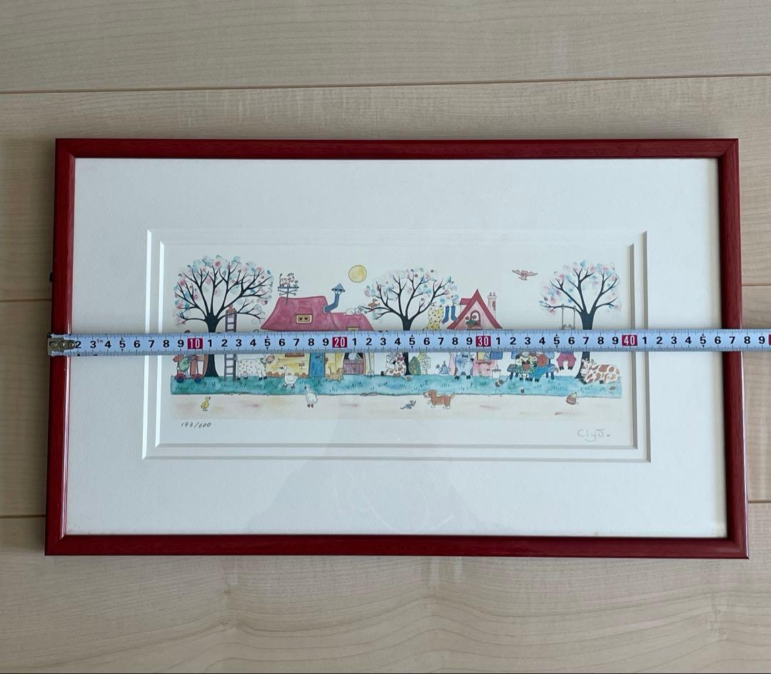 希少　Clyv クリーブ 額装 直筆サイン　限定版画　インテリア