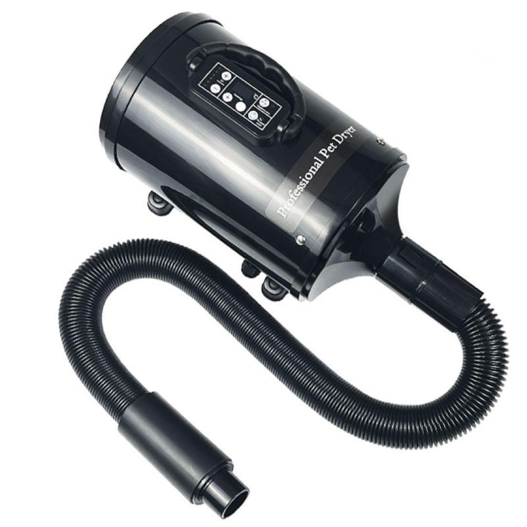 ペットドライヤー 大風量 速乾 家庭用 業務用 犬用 猫用 液晶画面(ブラック)