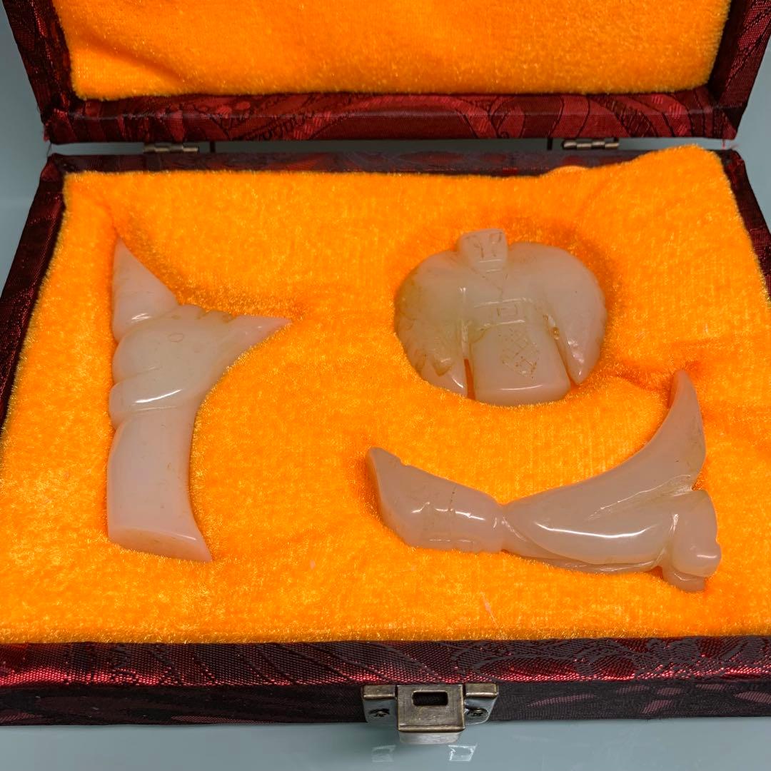 AC　3点　旧蔵時代物文房具　縁起物 万年の歳月が育んだ 魂の結晶