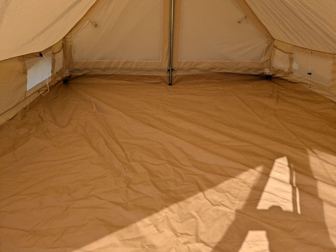 【美品】glamcamp　ツーポールロッジテント　TC素材　グランドシート付き