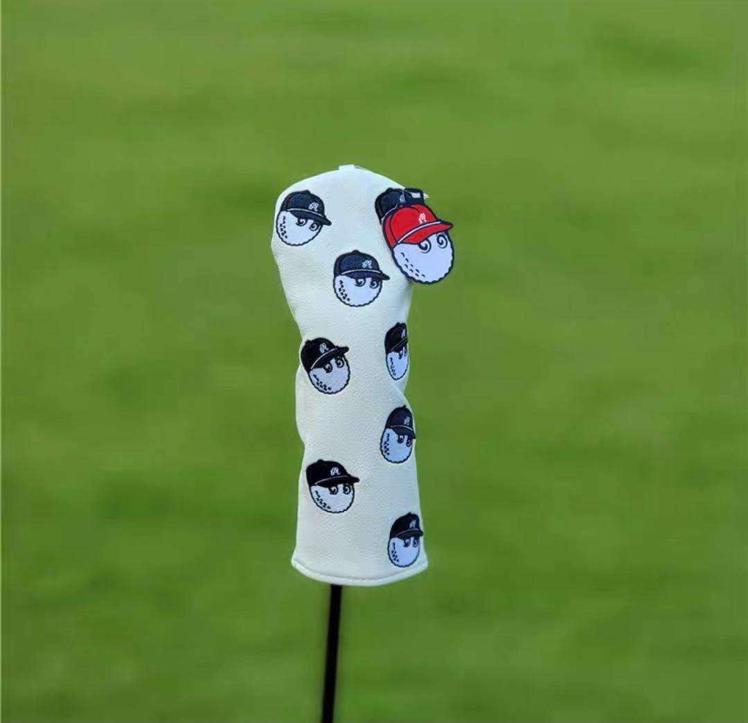 【大人気新品4点セット】野球帽Malbon Golfマルボンゴルフクラブカバー白