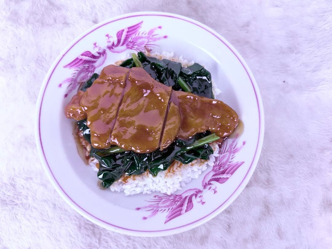 昭和レトロ 排骨飯 パイコーハン 食品サンプル 約21.5cm