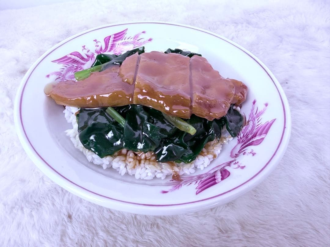 昭和レトロ 排骨飯 パイコーハン 食品サンプル 約21.5cm