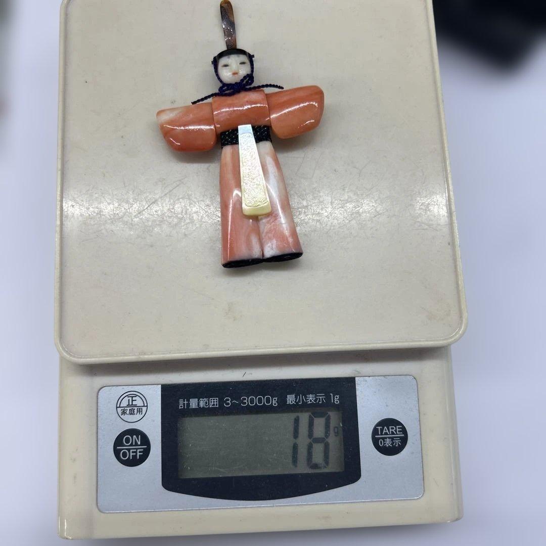 前川泰山作 ひな人形 雛人形「寿雅」珊瑚置物 箱付き