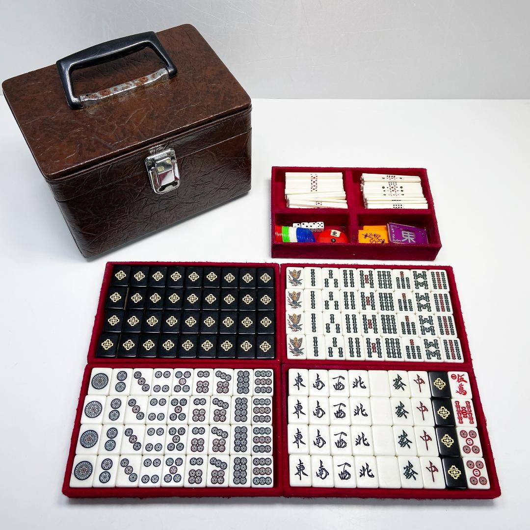 極希少 ミズノ丸一 麻雀牌 背黒 家紋 法悦