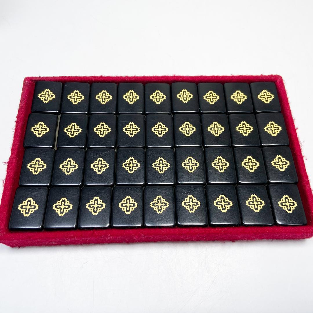 極希少 ミズノ丸一 麻雀牌 背黒 家紋 法悦