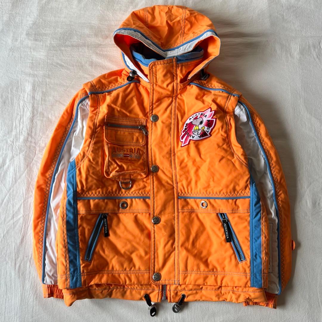【希少】SNOOPY オーストリア代表モデル スキーウェア アシックス オレンジ