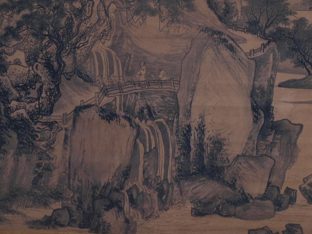 骨董市仕入れ品　中国明時代の肉筆掛軸　 激安骨董品 DE772A7-3