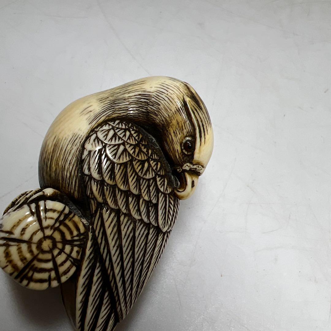 極上　正直銘　鷲根付　43g 東Y8-0113☆2F