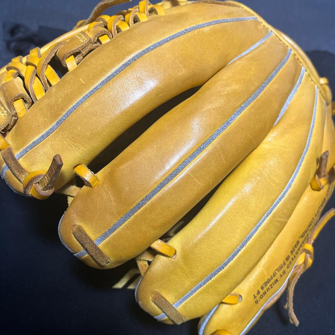 Mizuno 硬式 イエロー 野球グローブ 大人用 90
