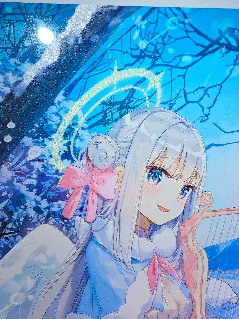 アールビバン 版画 ふーみ 天使の奏でる冬の街 元箱保証書あり