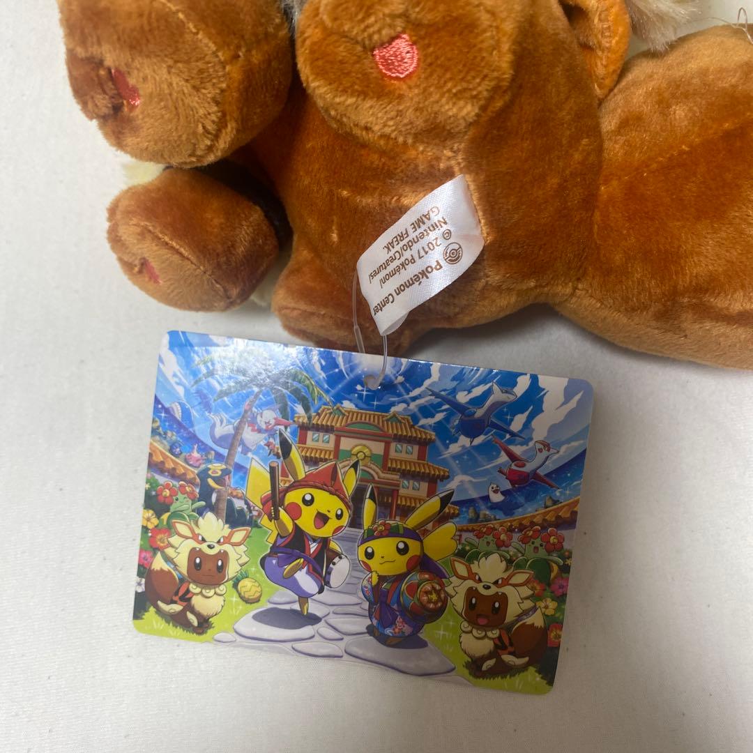 タグ付き！ポケモンセンター　沖縄限定　ウインディポンチョのイーブイ　2体セット