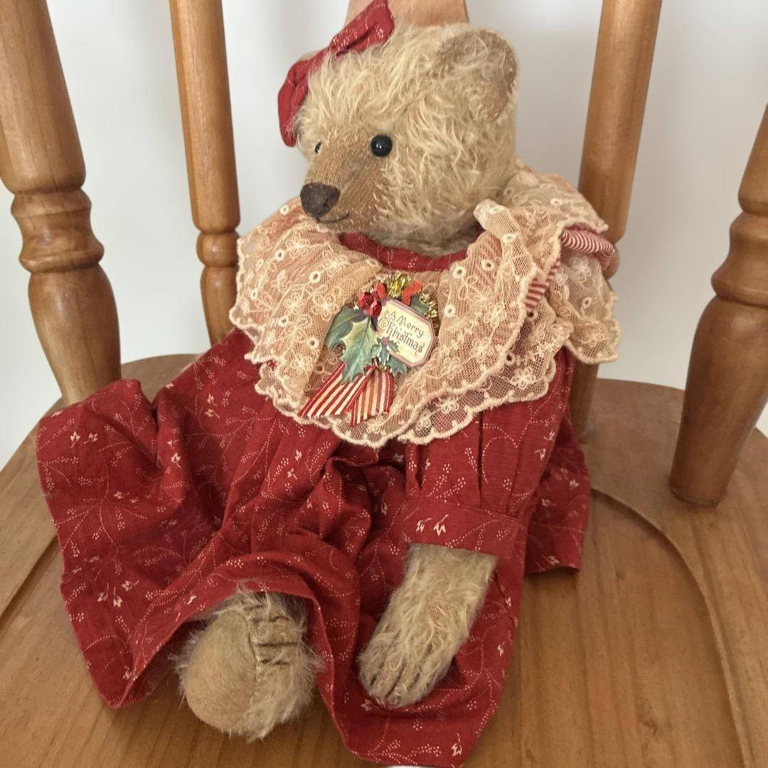 海外作家様　テディベア　クリスマス衣装のぬいぐるみ　ベア　30cm