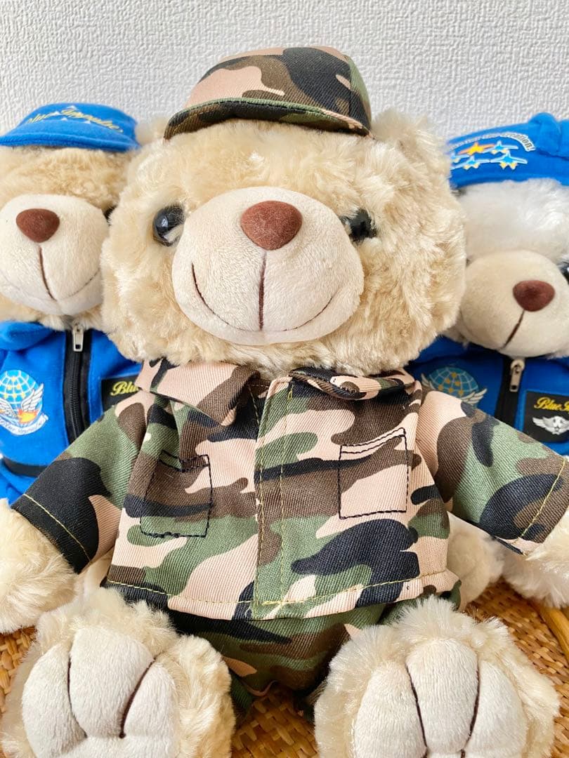自衛隊 陸上自衛隊 航空自衛隊 ブルーベア 中サイズ ぬいぐるみ 3体セット