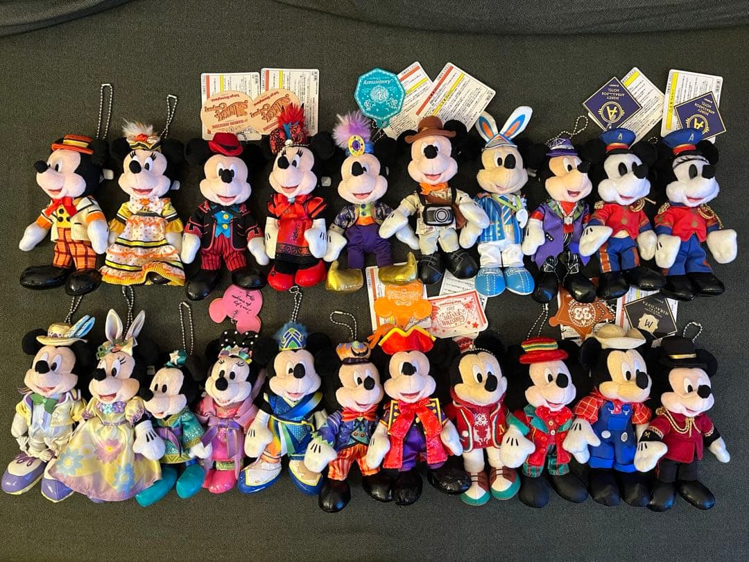 【まとめ売り21個】ミッキー/ミニー ぬいぐるみバッジ 2015〜2016頃