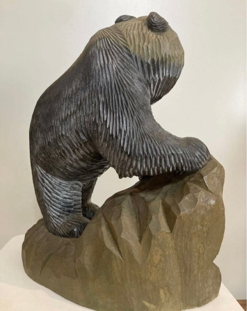 八雲　木彫熊　１９７７年作　美品