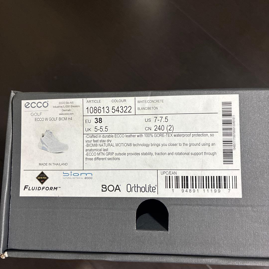 新品‼️ECCO ゴルフシューズ ホワイト BOA