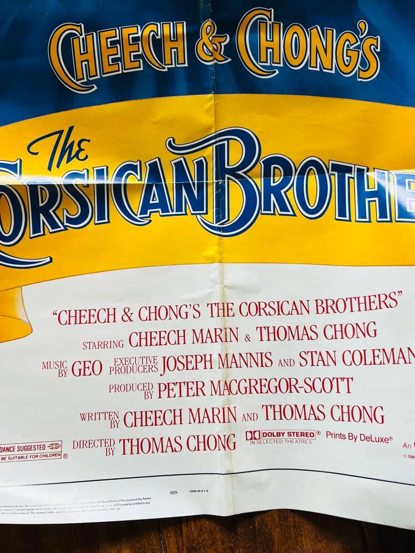 84' Cheech&Chong's チーチ&チョンUSA劇場用ポスター当時