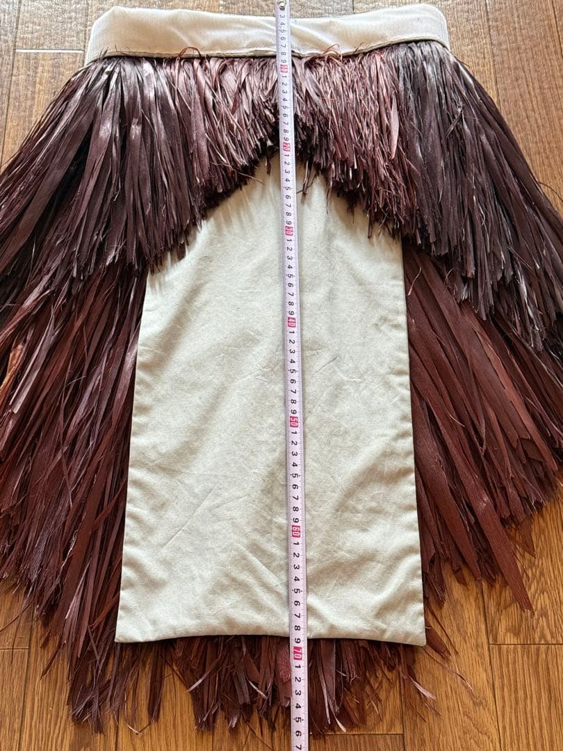 タヒチアンダンス　マロ　ショートモレ　茶色　グレー　ウエスト加工あり　衣装