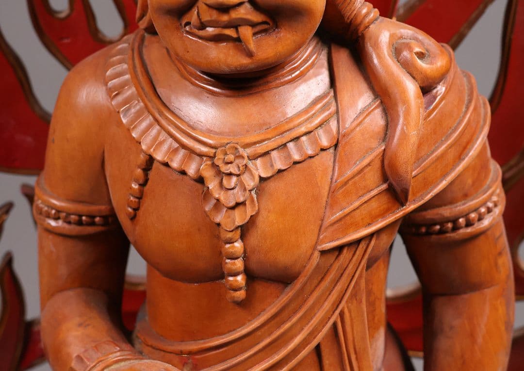 【MA827】仏教美術 木造 不動明王立像 全高68cm 仏像 彫刻 木彫 寺院