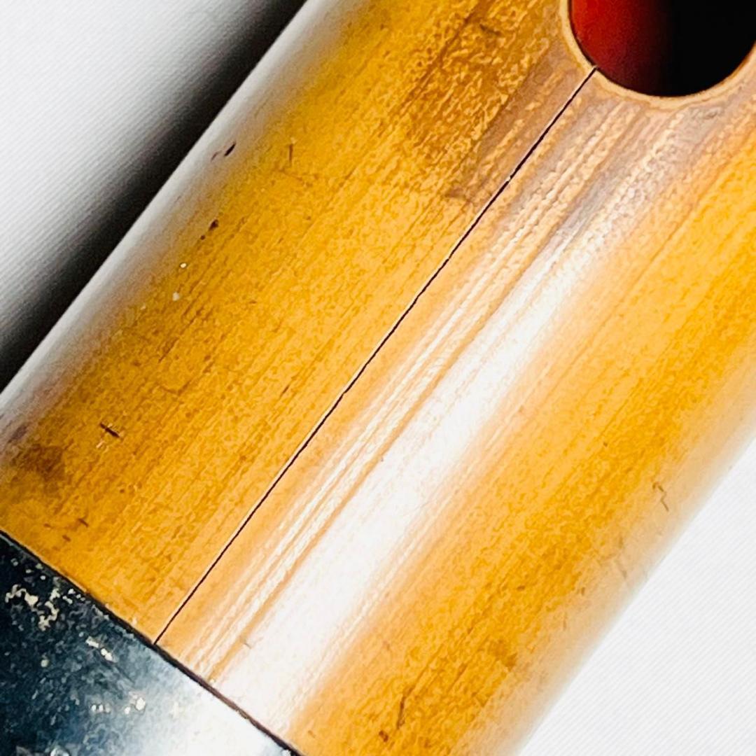 尺八　虎正印　都山流　歌口丸型　銀巻　54.5cm　約1尺8寸　2継　和楽器