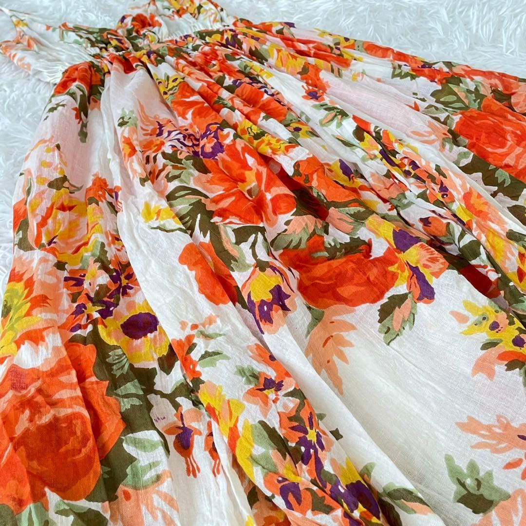  GIRLハワイアン花柄キャミワンピース　コットン100% リゾート