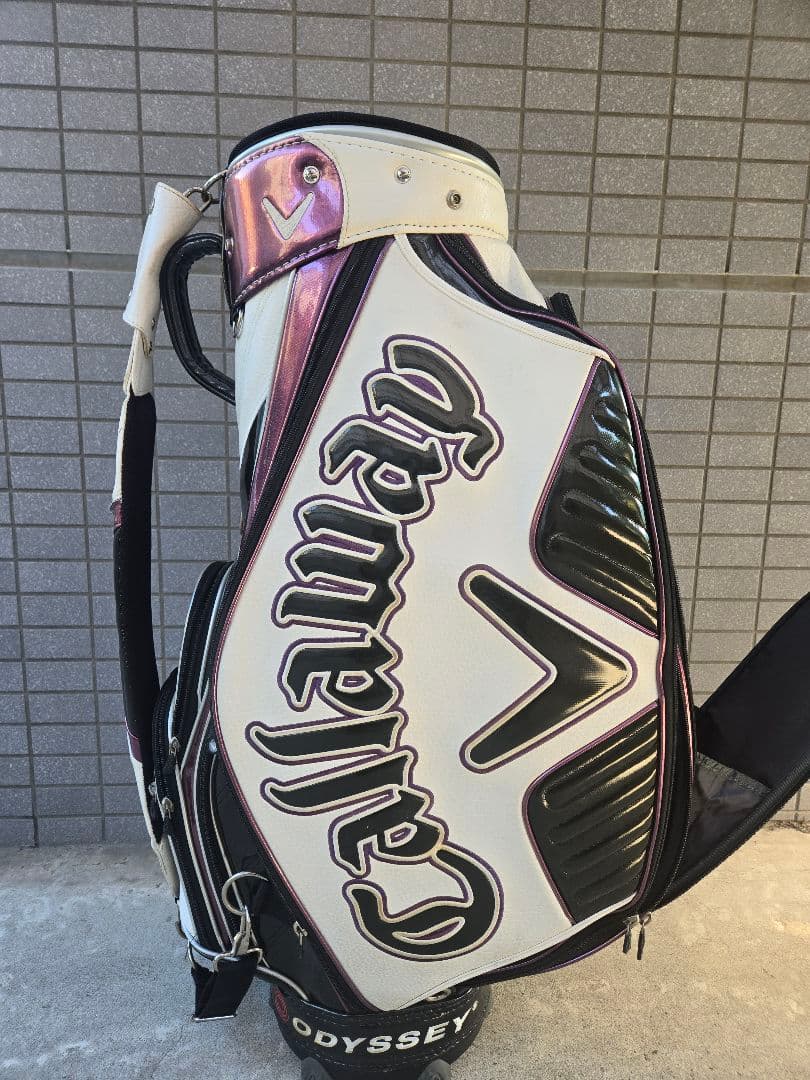 Callaway キャディバッグ ホワイト・ブラック・パープル