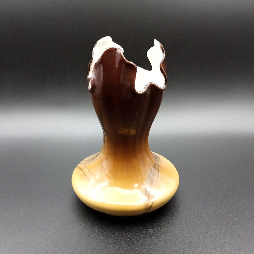 オールドノリタケ 釉下彩 花瓶 メイプルリーフ ルックウッド