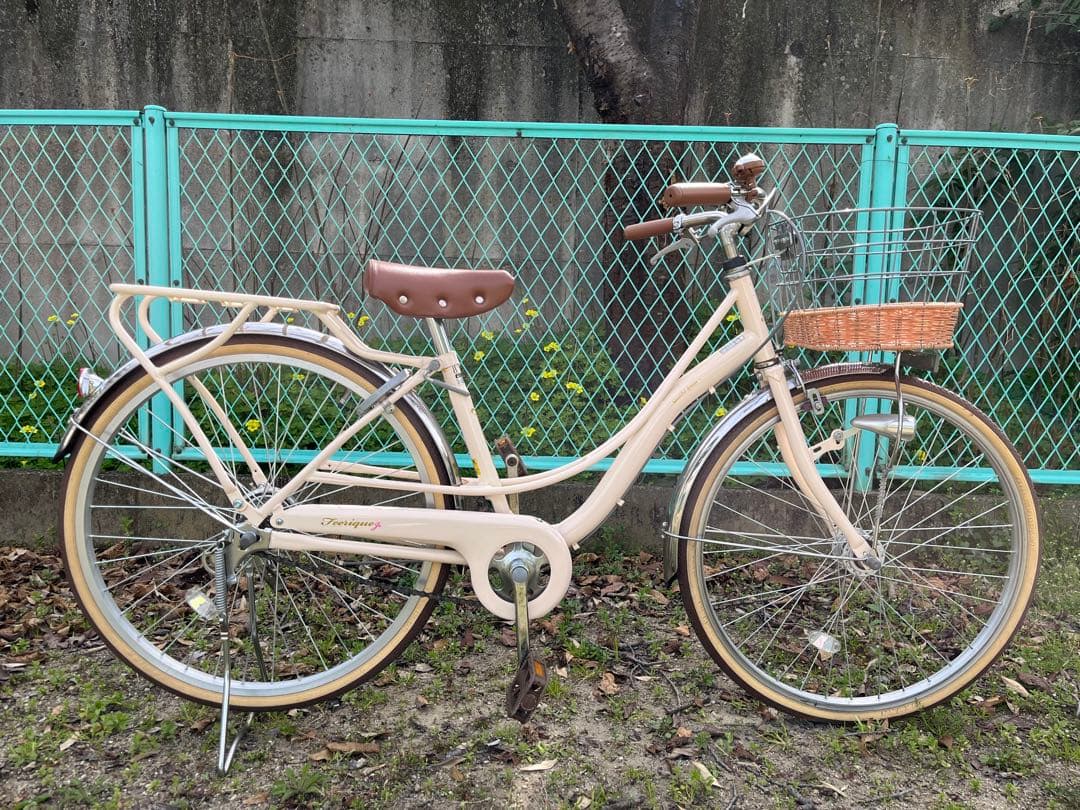 フェリーク ジュニア自転車24インチ　クリーム　アサヒ