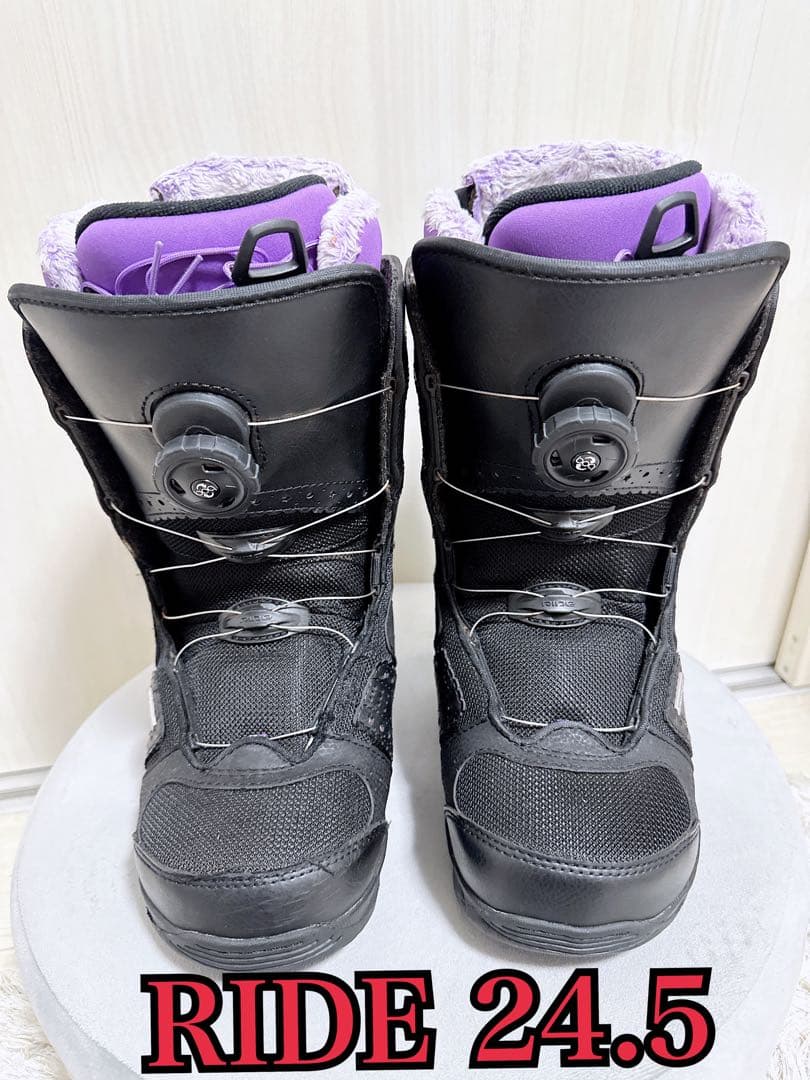 RIDE スノーボードブーツ ブラック/パープル 女性用　24.5cm