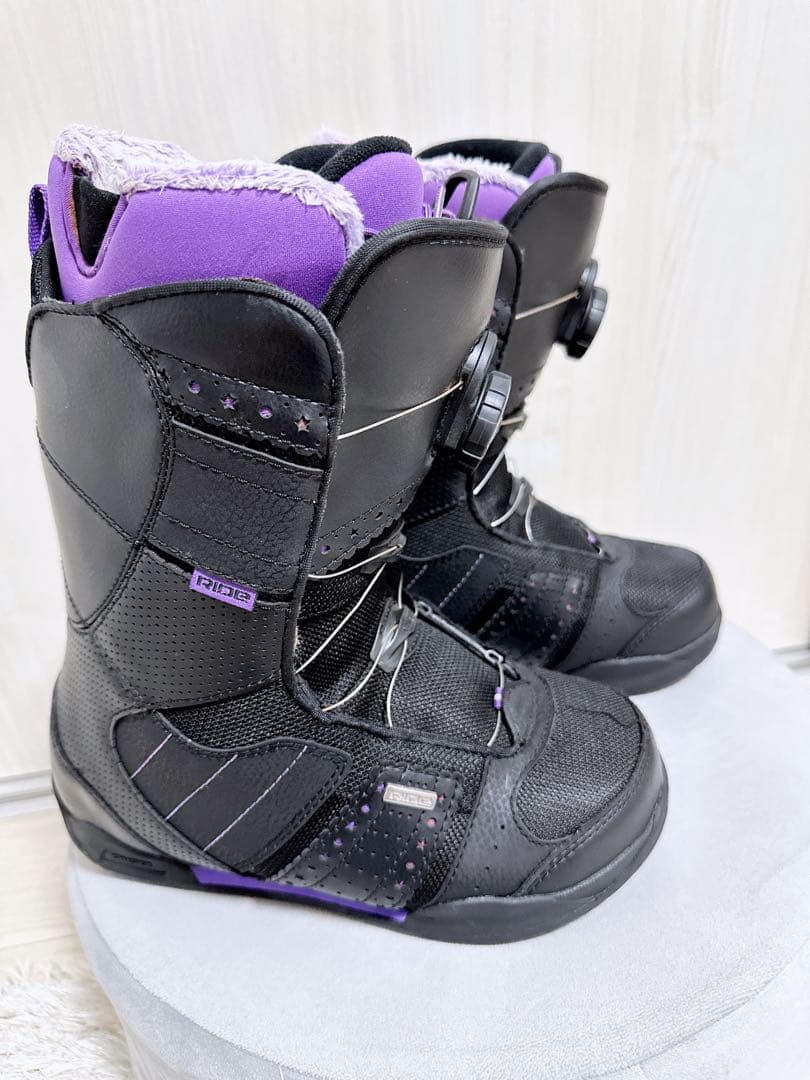 RIDE スノーボードブーツ ブラック/パープル 女性用　24.5cm