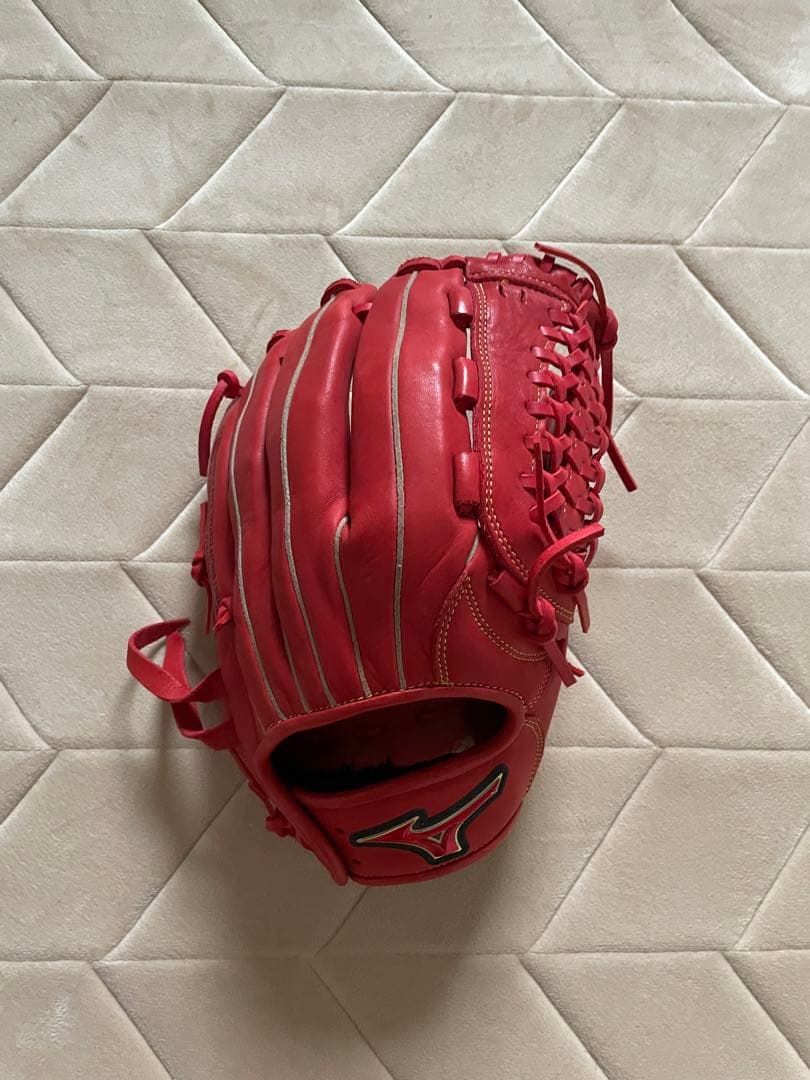 Mizuno ソフトグローブ レッド