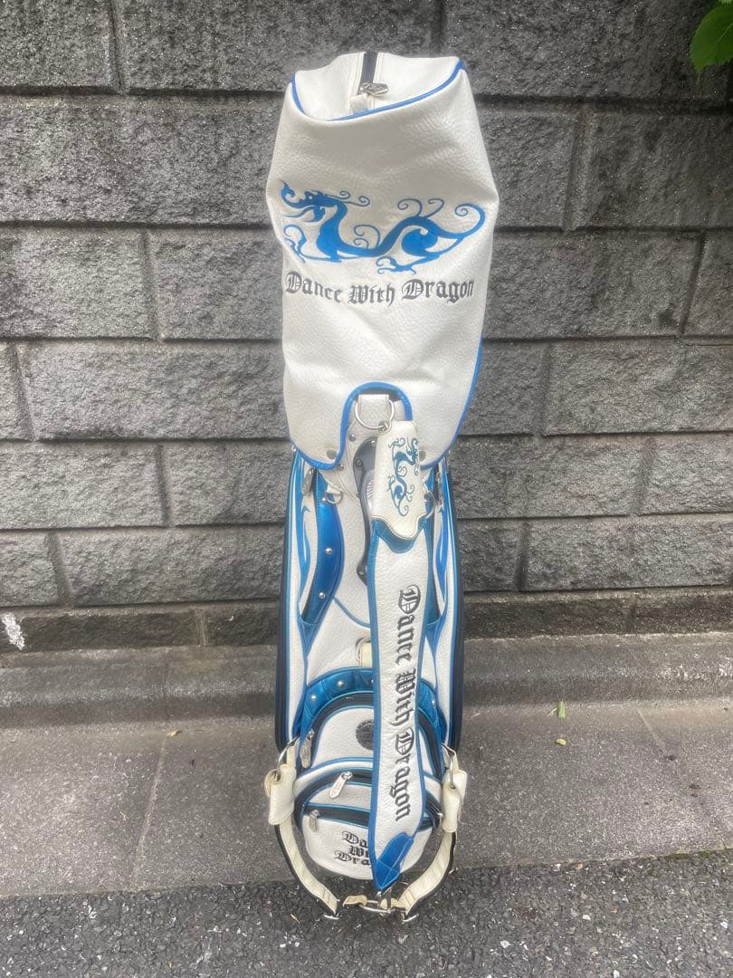 ダンスウィズドラゴン　キャディバッグ ホワイト/ブルー