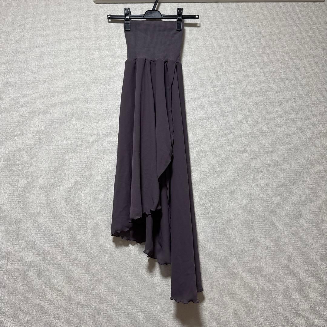 チャコットアシンメトリー グレー スカート