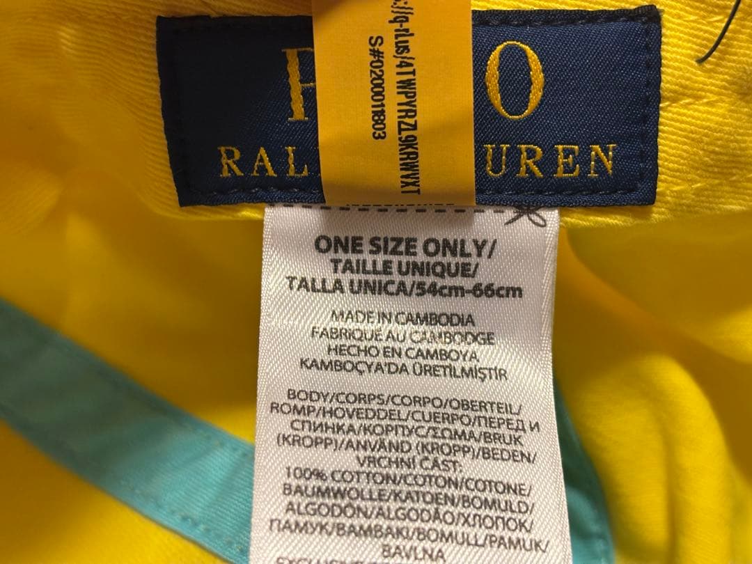 2026 全豪オープン POLO AO公式 スポーツキャップ イエロー新品