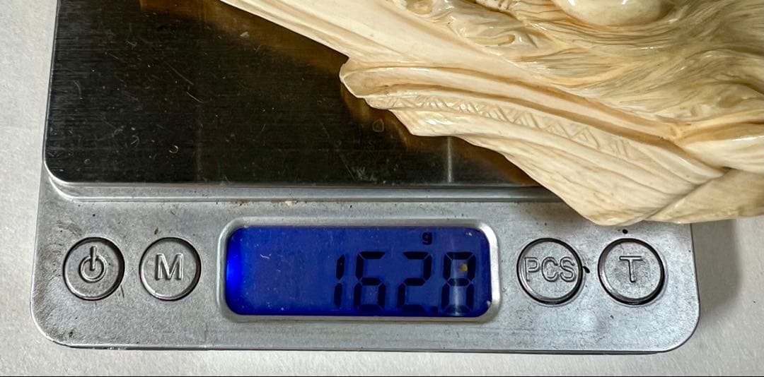 象牙風　寿老人　人物　繊細彫刻　置き物