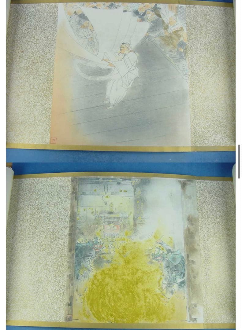 【前田青邨 絵巻お水取 限定200】定価50万円 原寸復刻のお宝！昭和50年