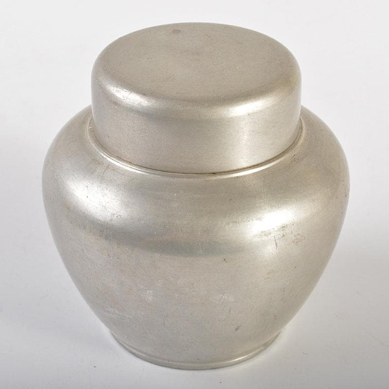 煎茶道具　継山造　本錫　茶壷　茶心壷　約264g　時代箱付　M　R6852