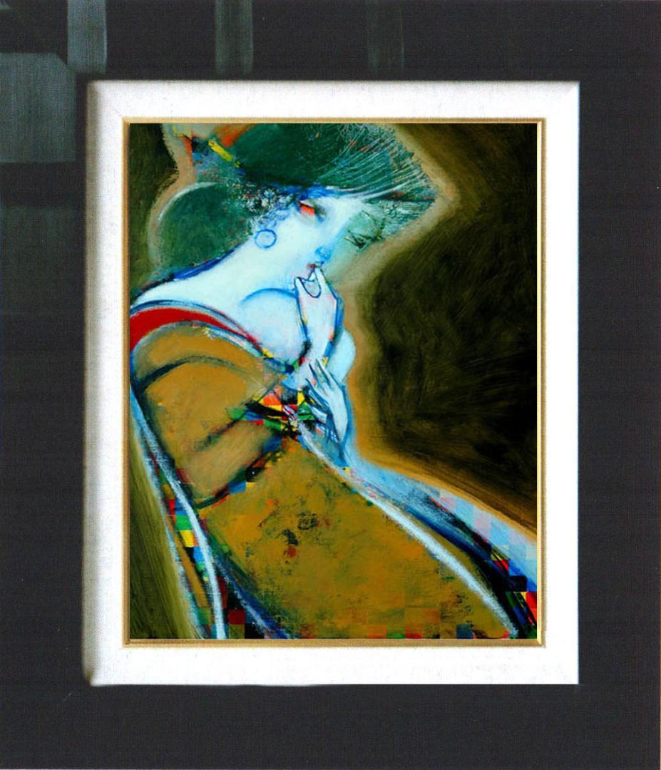 油絵 菅家令子 絵 絵画 インテリア F4-080514 人物 女性像