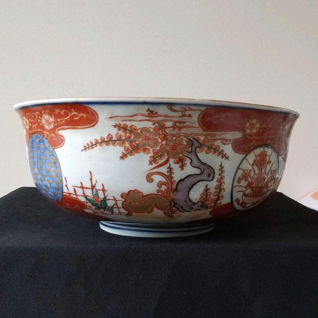 特別出品 古伊万里 金襴手 龍文鉢 江戸中期 美術館級 骨董 茶道具