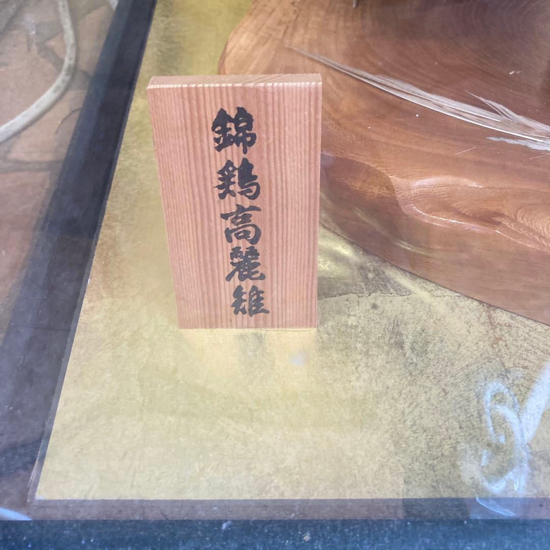 木製標本 錦鶏高麗鶏 二羽