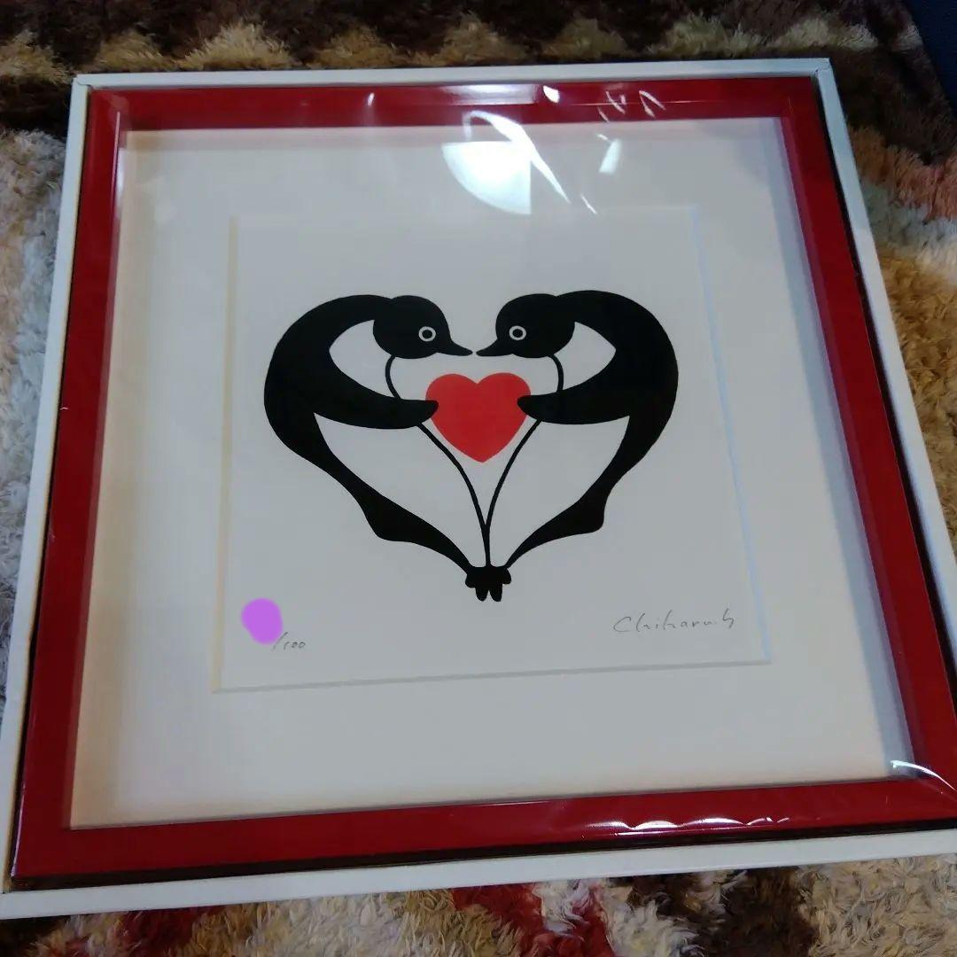 週末値下げ！！坂崎千春　ペンギン絵画　Suicaペンギン