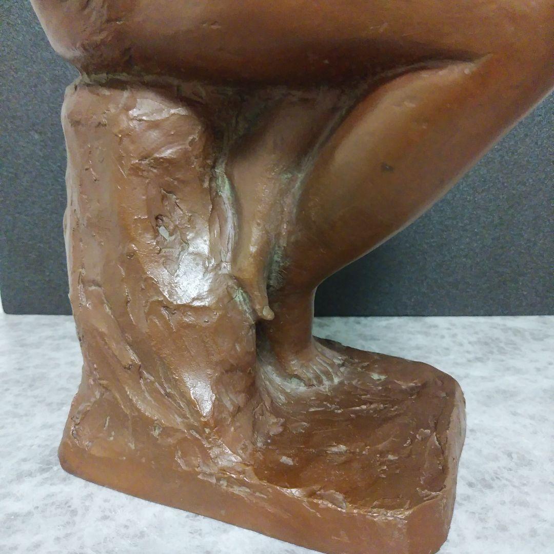 (貴重)　木内禮智 つぼみ　色紙付き　 ブロンズ像