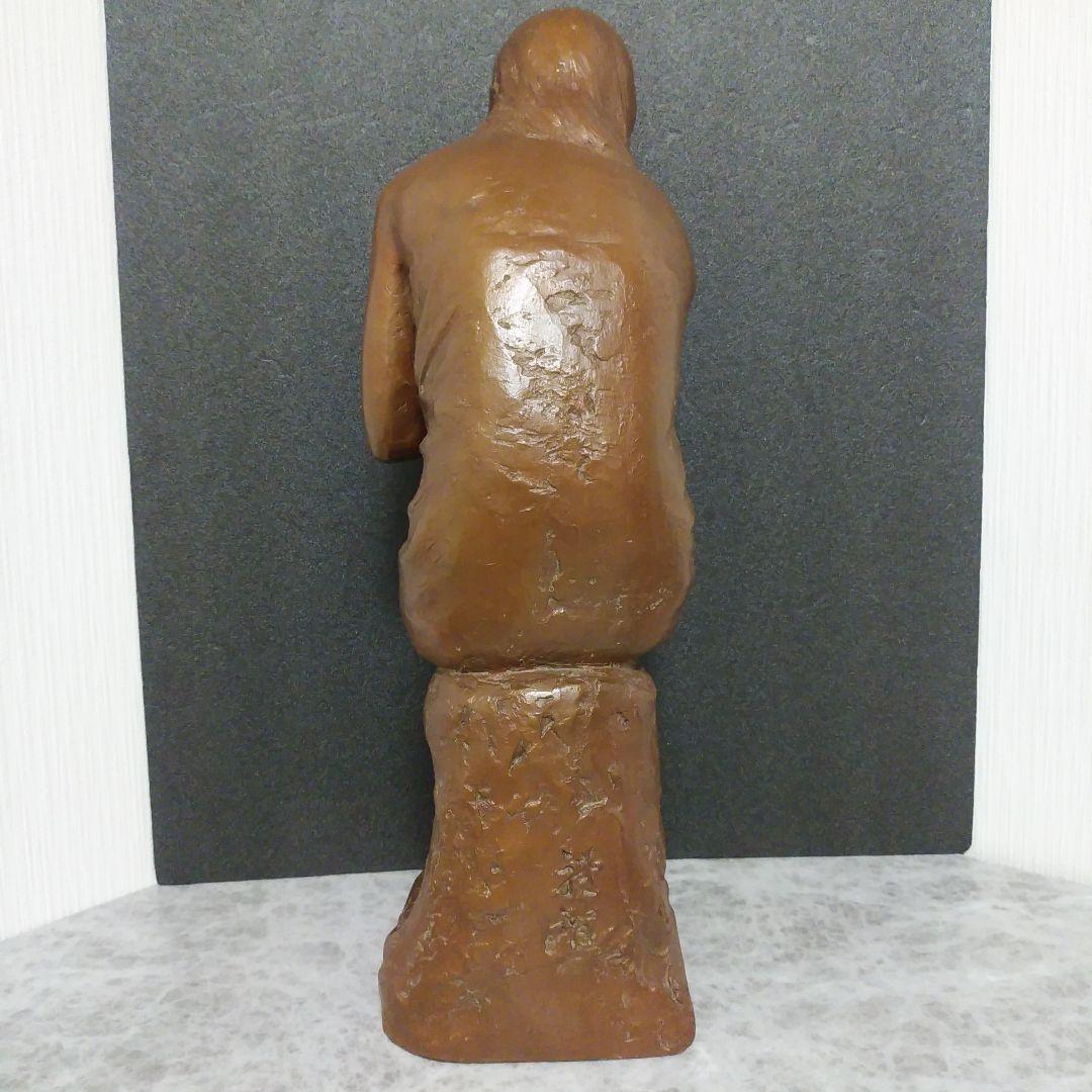 (貴重)　木内禮智 つぼみ　色紙付き　 ブロンズ像