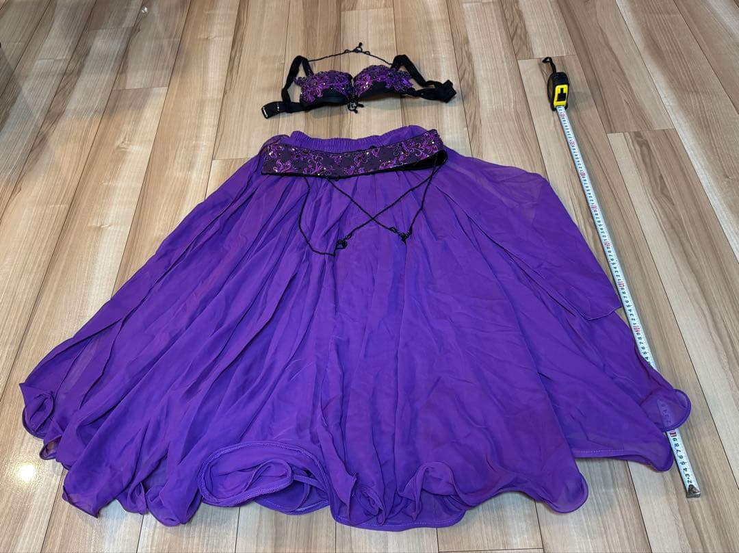 紫色 ベリーダンス セットアップ