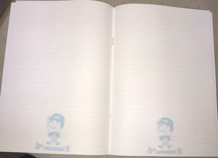 近鉄バファローズ 中村紀洋Ｂ５ノート サイン刷込済 10冊2001年 パリーグ