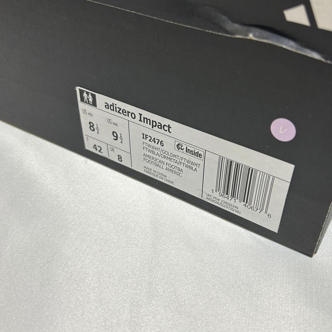 Adizero Impact Cleats　WHT/GLD　26.5㎝　V