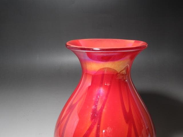 ☆　藤田喬平　ガラス花瓶　目をひく一品です☆y578