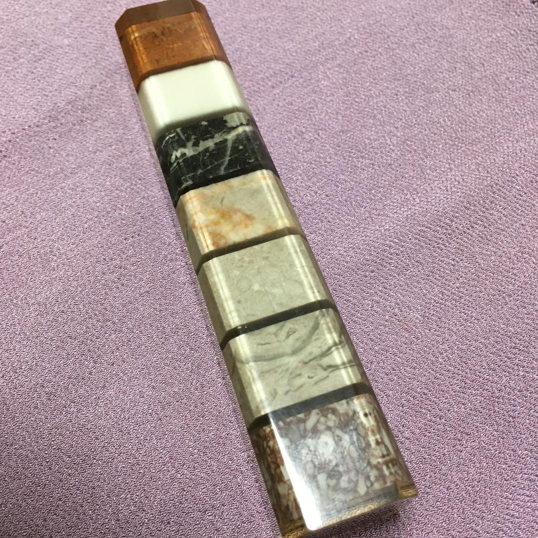 0228　大理石 パワーストーン 化石 文鎮